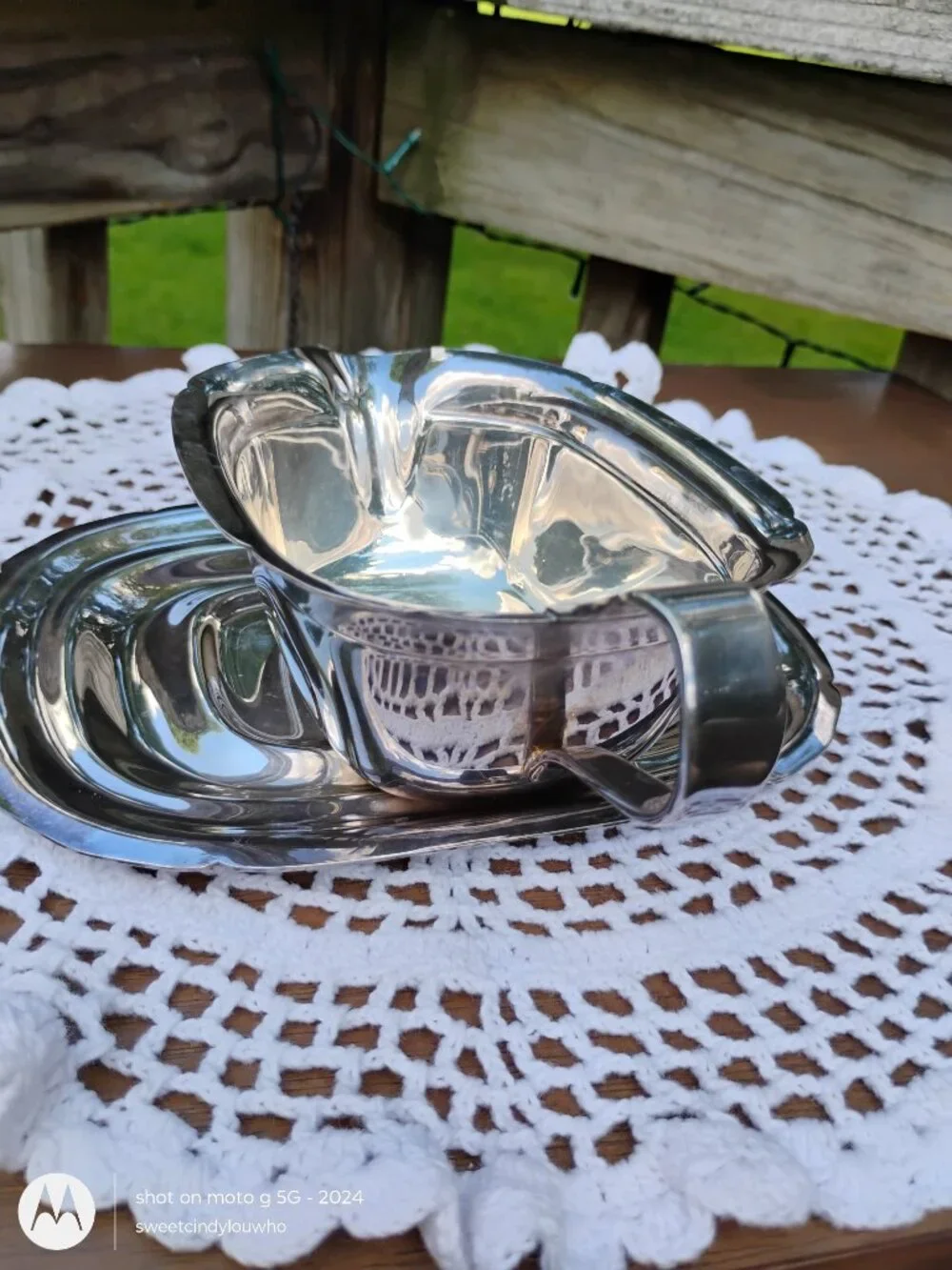 Reed and Barton Mayflower 5000 silver plated gravy boat with under plate made 19